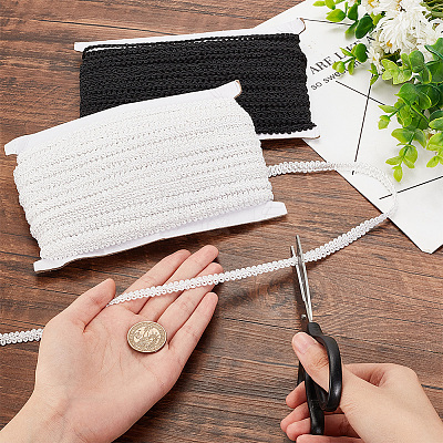 2 Cards 2 Colors Polyester Braided Lace Trim OCOR-PH0002-53-1