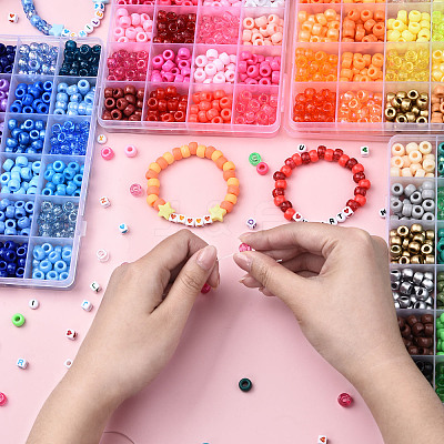 3 Boxs DIY Acrylic Beads Bracelets Making Kits DIY-YW0013-03-1