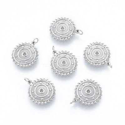 Tarnish Resistant 304 Stainless Steel Pendant Rhinestone Settings STAS-N097-257P-1