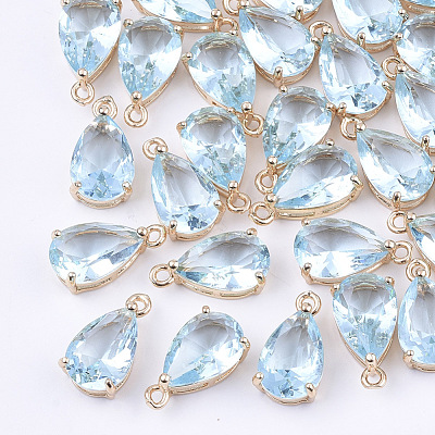 Transparent Glass Charms GLAA-T007-11C-1