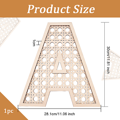 Hollow Wooden 3D Letter Wall Stickers HJEW-WH0043-57A-1