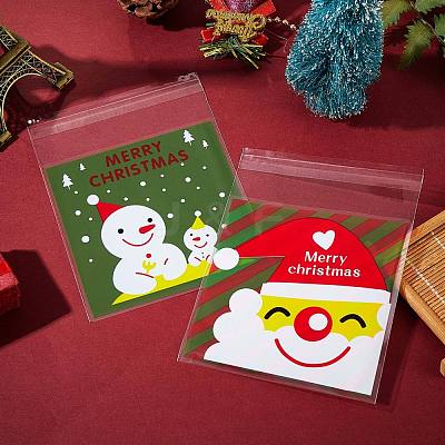 400 Pcs 4 Styles Self-Adhesive Christmas Candy Bags JX061A-1