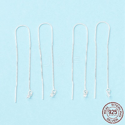 925 Sterling Silver Ear Thread with Peg Bails STER-P047-12S-1