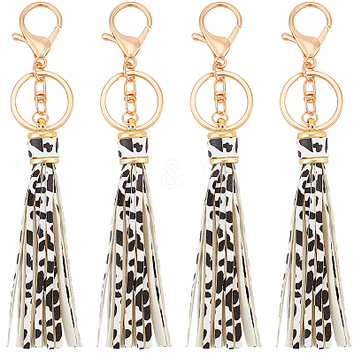 Imitation Leather Tassel Keychains KEYC-WH20005-004-1