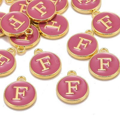 Golden Plated Alloy Enamel Charms X-ENAM-S118-08F-1