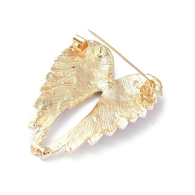 Alloy Rhinestone Brooches for Backpack Clothes JEWB-M068-02G-02-1