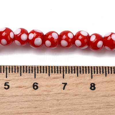 Handmade Lampwork Beads LAMP-D002-6mm-01-1