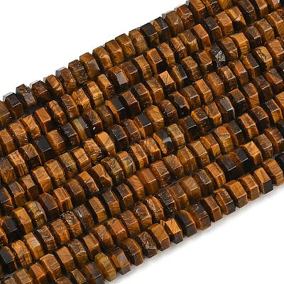 Natural Tiger Eye Beads Strands G-G317-A27-3X6MM-1