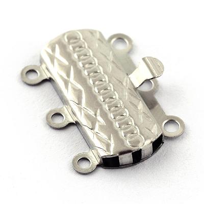 Tarnish Resistant 304 Stainless Steel Box Clasps STAS-Q194-26-1
