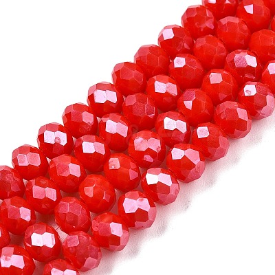 Electroplate Glass Beads Strands EGLA-A044-P6mm-A22-1