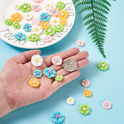 90Pcs 15 Style Resin Cabochons RESI-KS0001-11-1