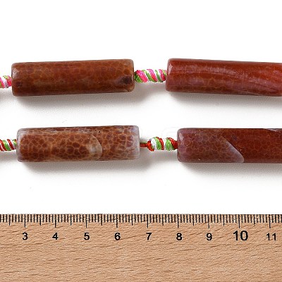 Natural Fire Crackle Agate(Dyed & Heated) Beads Strands G-A312-A03-01-1