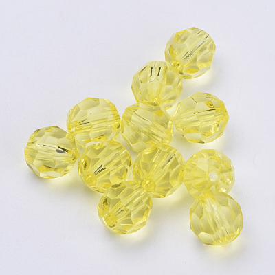 Transparent Acrylic Beads TACR-Q257-6mm-V21-1