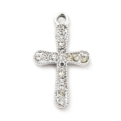 Alloy Rhinestone Pendants ALRI-C007-09P-1