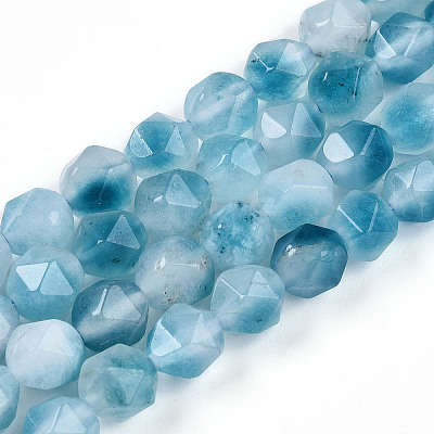 Dyed Natural White Jade Beads Strands G-T139-8mm-45X-1