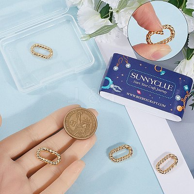6Pcs Brass Spring Gate Rings KK-SC0005-71-1