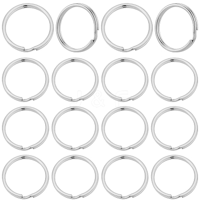 40Pcs 304 Stainless Steel Split Key Rings STAS-CY0001-01A-P-1