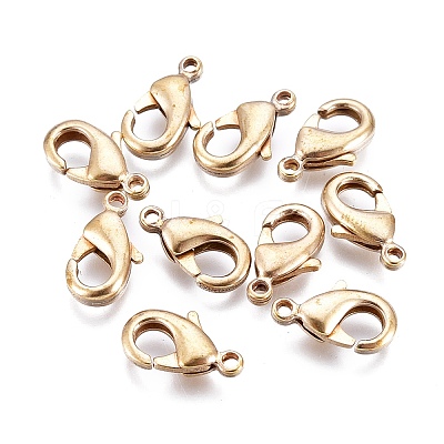 Brass Lobster Claw Clasps KK-904-C-01-NF-1