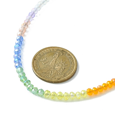 Glass Round Beaded Necklace NJEW-JN04318-1