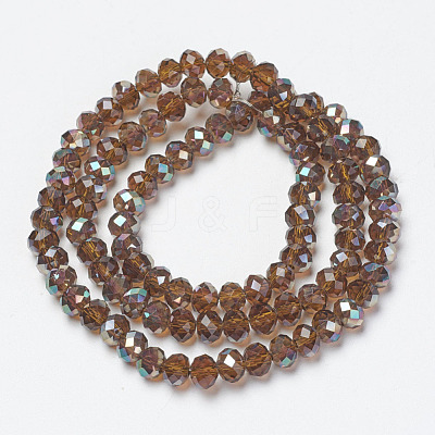 Electroplate Glass Beads Strands EGLA-A034-T6mm-J17-1