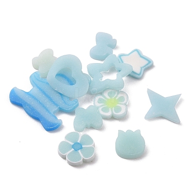 Luminous Handmade Polymer Clay Cabochons CLAY-E003-01C-1