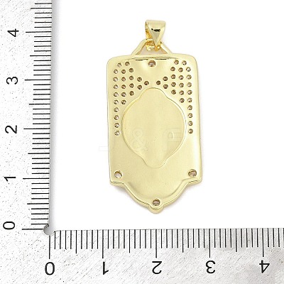 Brass Micro Pave Cubic Zirconia Pendants KK-D317-127G-1