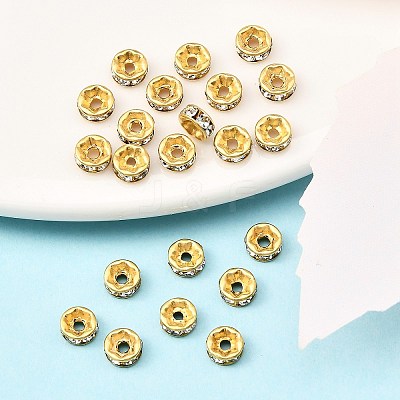Brass Rhinestone Spacer Beads RB-A014-Z5mm-01C-1