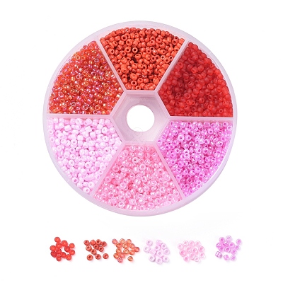 6 Colors 12/0 Glass Seed Beads SEED-X0052-03E-2mm-1
