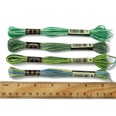 12 Skeins 6 Colors 6-Ply Polyester Embroidery Floss OCOR-FS0001-01B-04-1