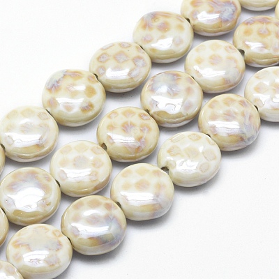 Eco-Friendly Glazed Porcelain Beads PORC-P027-B01-1