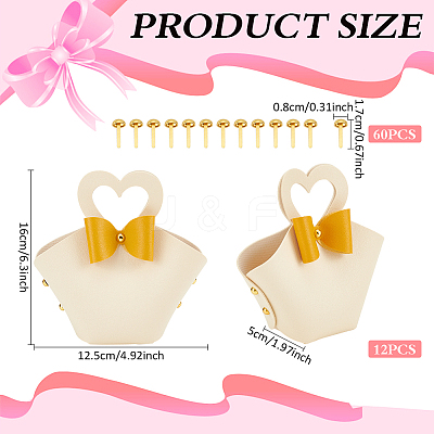 Foldable Imitation Leather Wedding Candy Bags CON-WH0089-54A-1