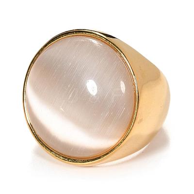 Ion Plating(IP) 304 Stainless Steel Wide Band Rings RJEW-H125-82G-1