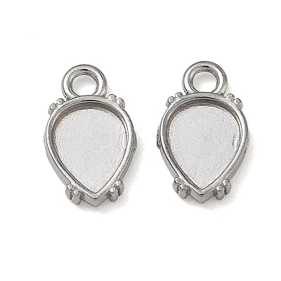 304 Stainless Steel Pendant Cabochon Settings SA-CBAE5AC-06P-1