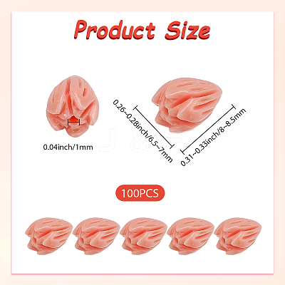 100Pcs Dyed Synthetic Coral Carved Beads CORA-SP0001-10-1