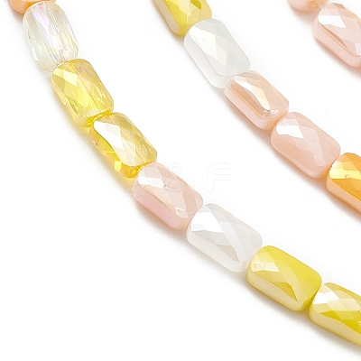 Gradient Color Electroplate Glass Bead Strands X1-GLAA-E042-01C-1