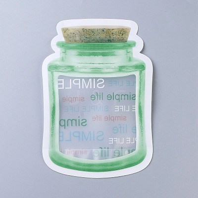 Reusable Bottle Shape Zipper Sealed Bags OPP-Z001-04-B-1
