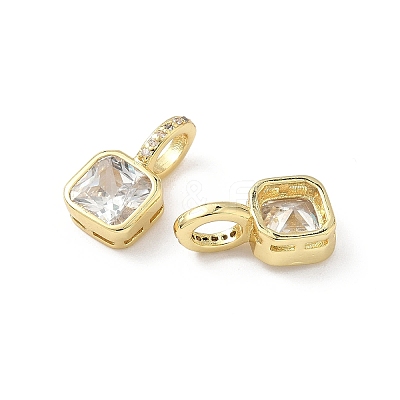 Brass Micro Pave Cubic Zirconia Pendants KK-L239-020G-1