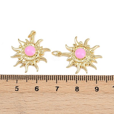 Brass Enamel Pendants KK-L240-09G-1