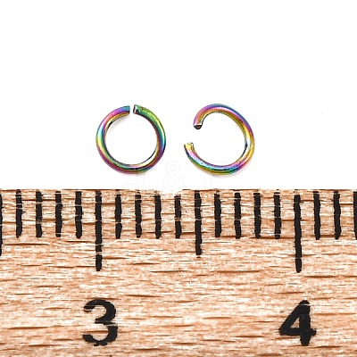 Ion Plating(IP) 304 Stainless Steel Open Jump Rings STAS-N098-062C-01-1