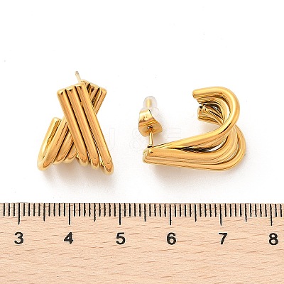 304 Stainless Steel Stud Earrings EJEW-M073-02G-1