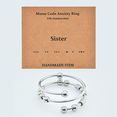 304 Stainless Steel Rotating Cuff Rings FS-WG14209-08-1