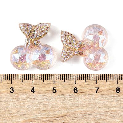 Transparent Epoxy Resin Fruit Cherry Decoden Cabochons CRES-M034-08C-1