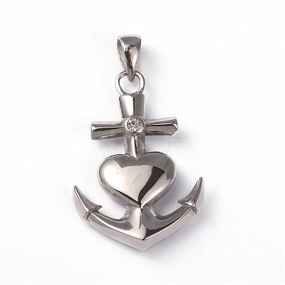 316 Surgical Stainless Steel Pendants STAS-K086-16P-1