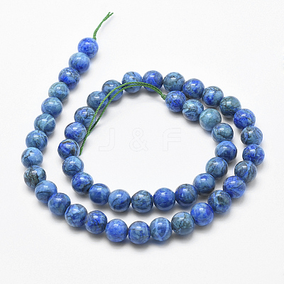 Natural Marble Beads Strands X-G-K211-8mm-C-1