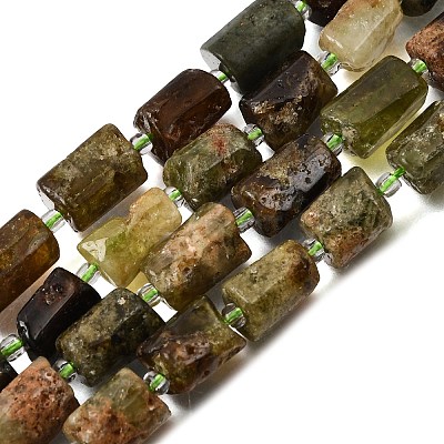 Natural Green Garnet Beads Strands GG-CBA8682-A10-1
