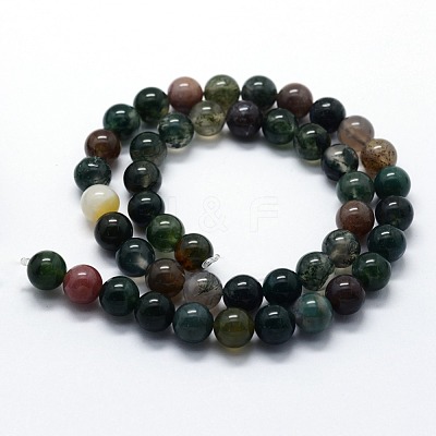 Natural Indian Agate Beads Strands G-I199-05-8mm-1