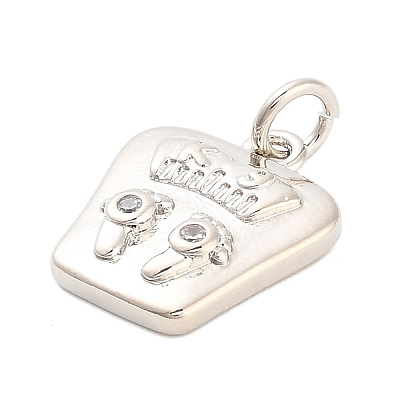 Brass Micro Pave Cubic Zirconia Pendants KK-H527-27P-1