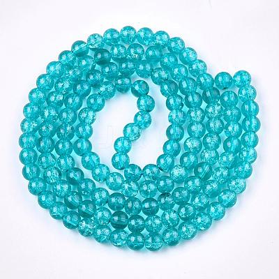 Crackle Glass Beads Strands CCG-Q001-4mm-06-1