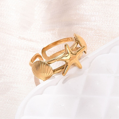 304 Stainless Steel Cuff Open Rings RJEW-C151-03D-G-1