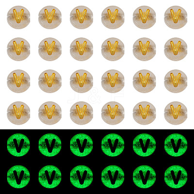 50G Luminous Transparent Acrylic Beads OACR-TAD0001-01V-1
